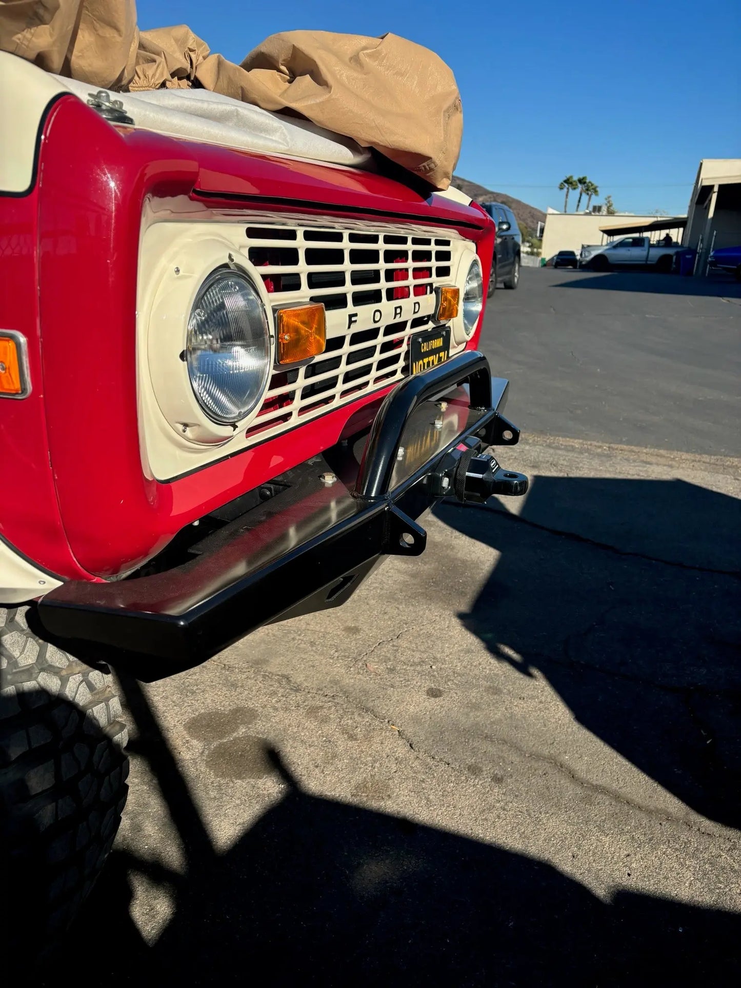 1966-1977 Bronco Bumper RockSolid LowPro with Push Bar (PF308) ProtoFab