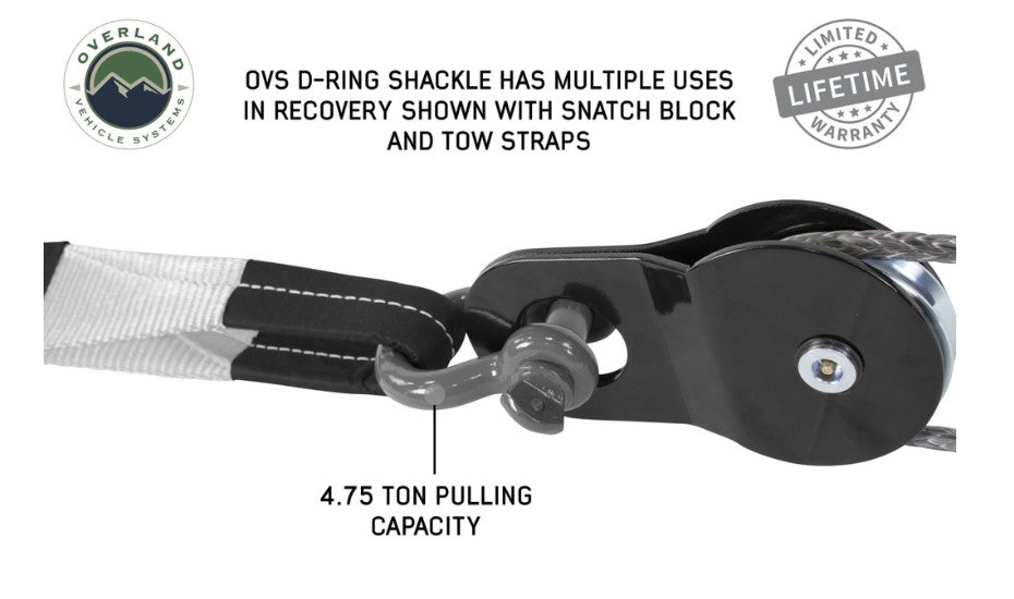 Overland Vehicle Systems 3/4" 4.75 Ton Shackles (1 Pair) image 1