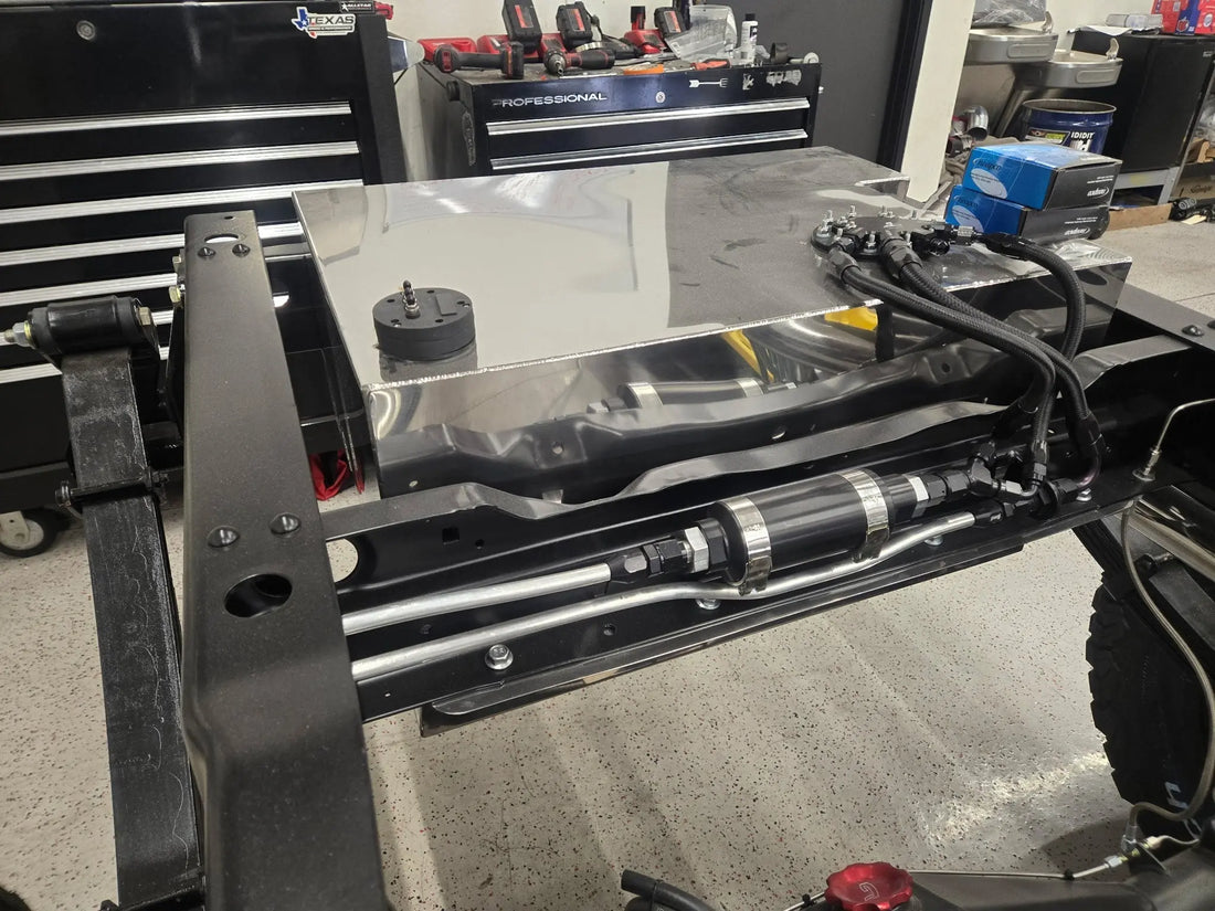 ProtoFab EFI Fuel Tank in early Bronco frame