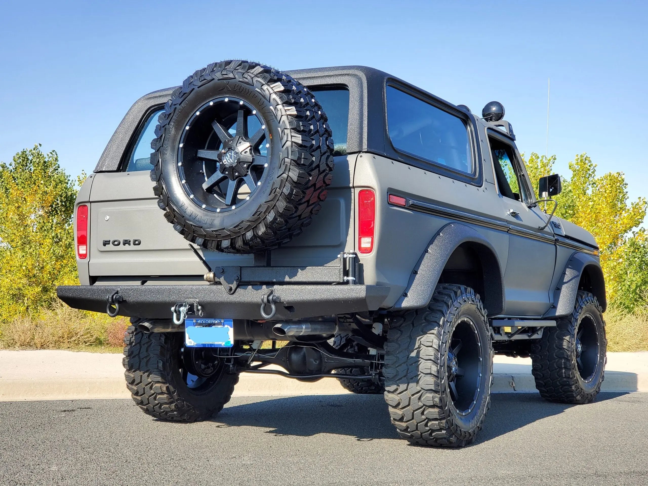 1978-1979 Bronco RockSolid Single Rack Rear Bumper (PF503) - Kit