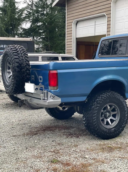 1980-1996 Bronco RockSolid Centered Tire and NATO Can Rear Bumper (PF842C)