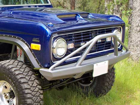 ProtoFab 1966-1977 Bronco RockSolid™ Non-Winch Front Bumper with Push Bar (PF324) image 1