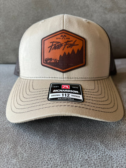 ProtoFab Leather Patch Hats - Khaki/Chocolate image