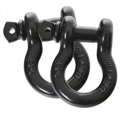 Overland Vehicle Systems 3/4" 4.75 Ton Shackles (1 Pair) - Black image