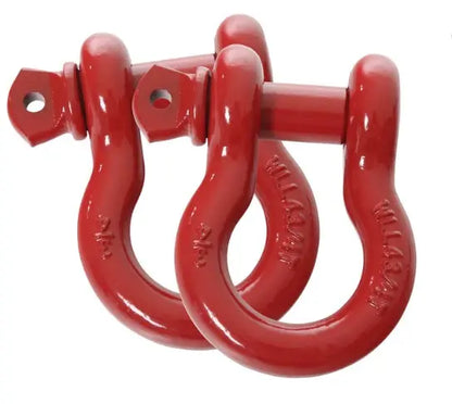 Overland Vehicle Systems 3/4" 4.75 Ton Shackles (1 Pair) - Red image