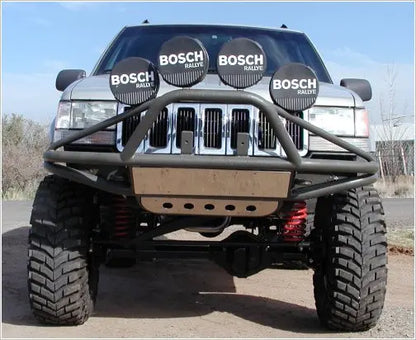 ZJ Xtreme Front Bumper with Push Bar and Winch Tray (PF415) image 0