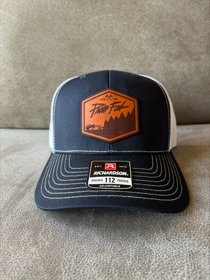 ProtoFab Leather Patch Hats - Navy/White image