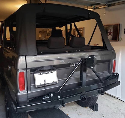 1966-1977 Bronco RockSolid Centered Single Rack Rear Bumper (PF303C)